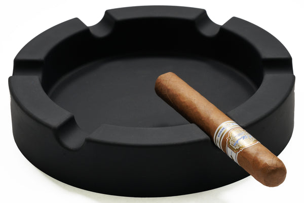 Large 9" Round Cigar Ashtray Centerpiece - Wide Shelf - Unbreakable – Firm Flexible Silicone